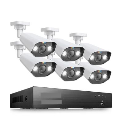 8CH 5MP PTZ Security POE IP Camera System Two Way Audio AI Face Detect 8MP NVR Kit CCTV Home Outdoor Video Surveillance Set(None,5MP 6pcs Bullet Cams)