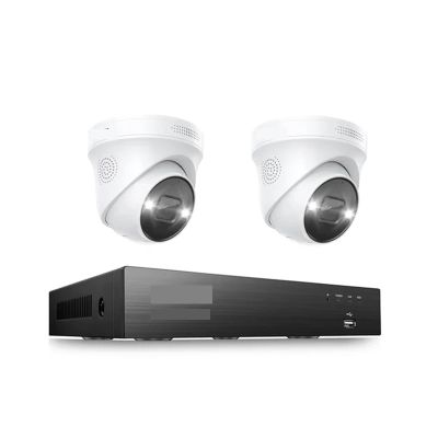 QDVOPHZA 8CH Expand 16CH 4K PoE Security IP Cameras CCTV System 8MP 5MP Person Vehicle Detection Outdoor Video Surveillance Cams Kit(2T,4K NVR 2pcs 8MP Cams)