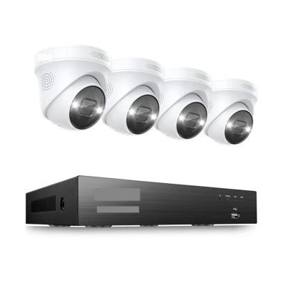 QDVOPHZA 8CH Expand 16CH 4K PoE Security IP Cameras CCTV System 8MP 5MP Person Vehicle Detection Outdoor Video Surveillance Cams Kit(None,4K NVR 4pcs 5MP Cams)