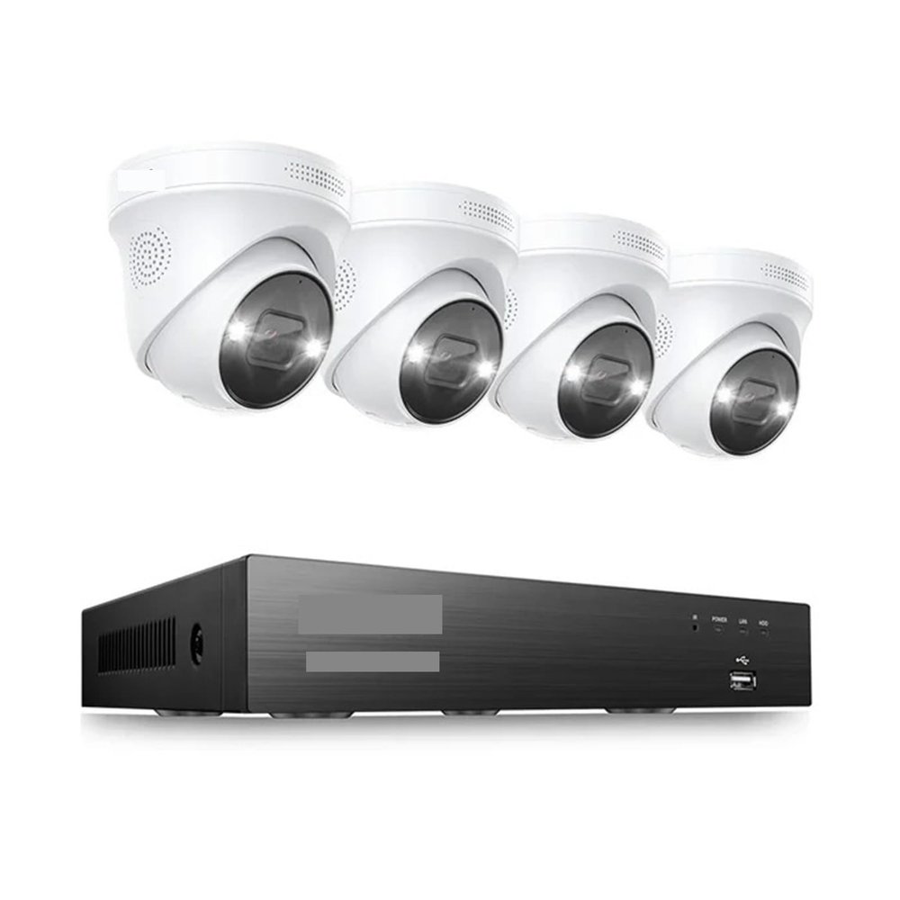 QDVOPHZA 8CH Expand 16CH 4K PoE Security IP Cameras CCTV System 8MP 5MP Person Vehicle Detection Outdoor Video Surveillance Cams Kit(None,4K NVR 4pcs 5MP Cams)