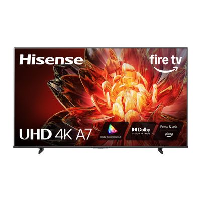 Hisense 43" Class A7 Series (43A7NF, 2025 Model) 4K UHD Smart Fire TV, Voice Remote with Alexa, Wide Color Gamut, HDR10+, Dolby Vision, Dolby Atmos, Game Mode, ALLM, Stream Live TV Without Cable