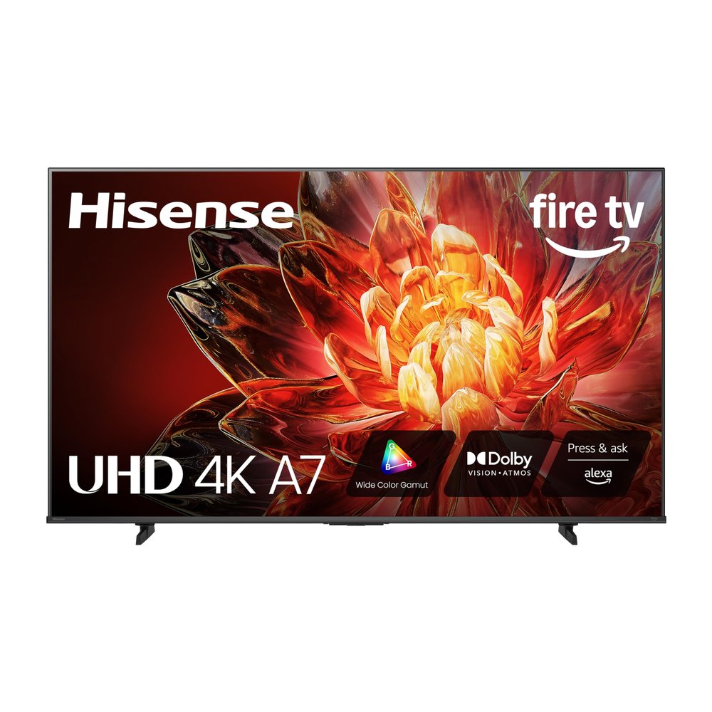 Hisense 43" Class A7 Series (43A7NF, 2025 Model) 4K UHD Smart Fire TV, Voice Remote with Alexa, Wide Color Gamut, HDR10+, Dolby Vision, Dolby Atmos, Game Mode, ALLM, Stream Live TV Without Cable