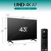 Hisense 43" Class A7 Series (43A7NF, 2025 Model) 4K UHD Smart Fire TV, Voice Remote with Alexa, Wide Color Gamut, HDR10+, Dolby Vision, Dolby Atmos, Game Mode, ALLM, Stream Live TV Without Cable view 3