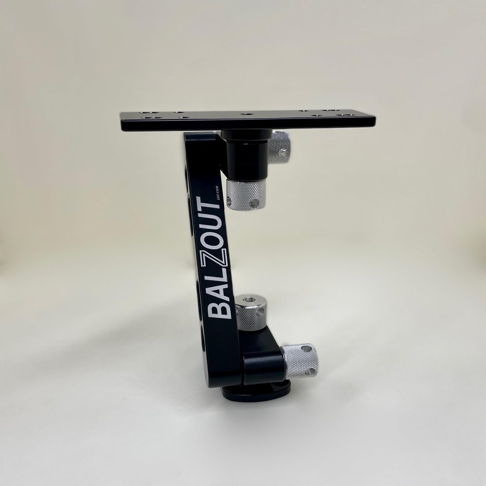 Balzout Black Aluminum 9" Bullet Base Aluminum Mount Fits Garmin Hummingbird Lowrance LGBB9