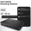 Dell WD15 130W Monitor Dock 4K USB-C - Dell Docking Station for Laptops with 130W AC Adapter + HDMI Cable + Microfiber Cloth (Renewed) view 3
