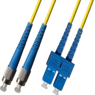 RiteAV 100M (328ft) OS2 FC-SC Male/Male Fiber Optic Cable Duplex Single-Mode 9/125 Jumper 100 Meter Yellow PVC OFNR Patch Cord