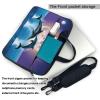 14 inch Slim Laptop Case with Strap Laptop Tote Bag Computer Messenger Bag Travel Essentials - Cute Dolphins view 2