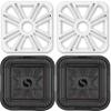 KICKER (2 46L7T102 L7T L7-Thin 10-Inch (25cm) Subwoofer, Dual Voice Coil, 2-Ohm, 500 Watt w/White LED Grill Bundle view 1