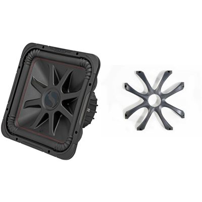 Kicker 45L7R154 L7R 15-Inch (38cm) Subwoofer, Dual Voice Coil, 4-Ohm w/Cast Aluminum Grill Bundle