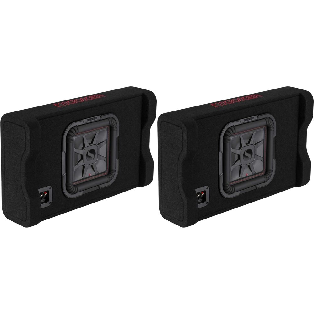 KICKER (2 49L7TDF102 Down-Firing 10" L7T 2-Ohm Subwoofer Enclosure Bundle