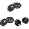 Kicker (2) 46CSC684 CS-Series CSC68 6x8-Inch (160x200mm) Coaxial Speakers, 4-Ohm (Pair) & 46CST204 CS-Series CST20 .75-inch (20mm) Tweeters with Crossovers Bundle view 1