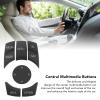 Grcfumo 6Pcs Car Multimedia Control Button, Media Button Remote Control, Car Center Console Touch Knob Button Cover for E70 X5 20062013 (Silver Plated) view 4