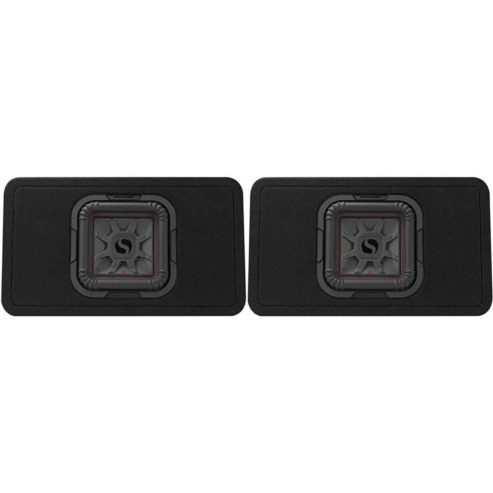 KICKER (2 46TL7T82 TL7T 8" (20cm) Solo-Baric Subwoofer in Thin Profile Enclosure, 2-Ohm, 350 Watt Bundle