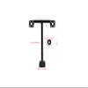 Double Side-by-Side Gooseneck Keypad Stand  42" Aluminum Telephone Entry Pedestal with 15" Offset and Universal Plate (Black) view 2
