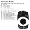 Grcfumo 6Pcs Car Multimedia Control Button, Media Button Remote Control, Car Center Console Touch Knob Button Cover for E70 X5 20062013 (Black) view 3