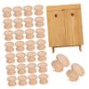 Beatifufu 100pcs Mushroom Shape Wood Knobs Unfinished Pulls Handles for Dresser Cabinet Door Hardware view 1
