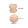 Beatifufu 100pcs Mushroom Shape Wood Knobs Unfinished Pulls Handles for Dresser Cabinet Door Hardware view 2