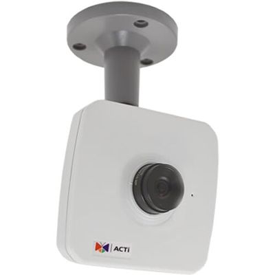 ACTi E19 5MP Indoor Network Cube Camera; 1/2.8" CMOS Sensor; 2.8mm Fixed Lens; H.265/H.264 Compression; Extreme WDR; Built-in Microphone; PoE