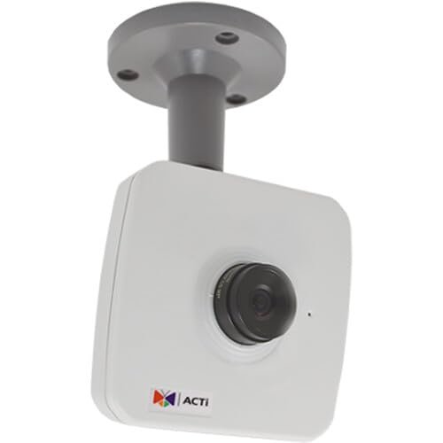 ACTi E19 5MP Indoor Network Cube Camera; 1/2.8" CMOS Sensor; 2.8mm Fixed Lens; H.265/H.264 Compression; Extreme WDR; Built-in Microphone; PoE