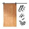 Homacer Early American 42 in. x 84 in. Slanted Stripe Design 003 Barn Door with Non-Bypass Installation Hardware Kit, 7.5ft Track, Interior use only view 1