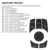 Grcfumo 6Pcs Car Multimedia Control Button, Media Button Remote Control, Car Center Console Touch Knob Button Cover for E70 X5 20062013 (Matte Black) view 3