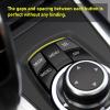 Grcfumo 6Pcs Car Multimedia Control Button, Media Button Remote Control, Car Center Console Touch Knob Button Cover for E70 X5 20062013 (Matte Black) view 4