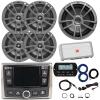 Infinity PRV-315.2 Marine Gauge Hole Mount USB Bluetooth AM/FM/WB Radio Receiver, Remote W/ Cable, 4x 6.5" 180W Max Speakers W/ Wire, 10" Subwoofer, 5-CH Amplifier W/ Kit, Antenna, AUX/USB Adapter view 1