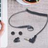 Single Sided Earphones with Spring Wire, Mono Stereo Single Headphones | Single Sided 3.5mm Headphones - Noise Isolating Earplugs, High Audio Stereo Sound view 3