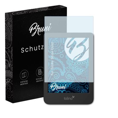Bruni Screen Protector compatible with Tolino Shine Color Protector Film, crystal clear Protective Film (2X)