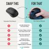 Ergodriven Om Handshake Vertical Mouse | Wireless Ergonomic Mouse | Rechargeable | Silent Click Micro-Force Switches | OLED Screen | Reduces Tension and Fatigue | Compatible with PC and Mac view 2