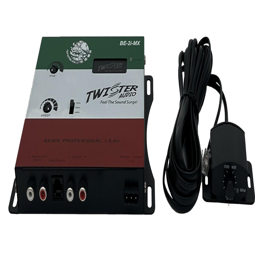 Twister Audio 1/2 Din Car Audio Digital Bass Restoration Processor with Bass Knob