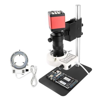 JOEBO Microscope Kit 38MP 60FPS Small Workbench Stand Industrial Digital Camera Microscope Microscope Lens Adapters(HDMI VGA 13MP)