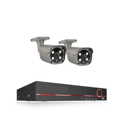 8CH 5MP 8MP Security Camera System 4K HD POE IP Camera Kit Two Way Audio Face Detect Metal Outdoor Video Surveillance(None,8CH 2Pcs 5MP Camera)