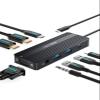 ACASIS USB C Docking Station Dual Monitors,8-in-1 Laptop Docking Station with Dual Monitor 2*HDMI +VGA +3 * 5G USB-A/C+3.5MM Audio+PD100W, Laptop Dock for Dell/HP/Lenovo ThinkPadBlack view 1