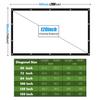NMEPLAD Projector Screen 120 Inch Portable Movie Screen for Outdoor Indoor 16:9 Foldable Wrinkle-Free 1.1 GAIN,160Viewing,Support Front Rear Projection with 8 Sticky Hooks & 8 Nail Hooks (120 INCH) view 2