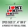 (2pcs) Coworker Sticker Coworker Gift I Love My Coworkers Vinyl Stickers Weather-Resistant Stickers for Water Bottles Laptop Phone Wall Window Car 2pcs Size 3" view 2