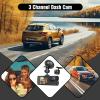 3 Channel Dash Camera Front and Rear Inside,1080P HD Dash Cam Car DVR Video Recorder with 64GB Card,170 Wide Angle,WiFi,Super Night Vision, Loop Recording, Motion Detection, 24H Parking Mode view 3