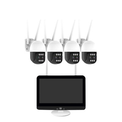 QDVOPHZA Smart Wireless WiFi Camera Kit 8MP 10X Zoom PTZ AI Human Detection Outdoor Security Camera 10CH NVR Video Surveillance System(None,4 Camera 10CH NVR_U/K)