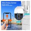 QDVOPHZA Smart Wireless WiFi Camera Kit 8MP 10X Zoom PTZ AI Human Detection Outdoor Security Camera 10CH NVR Video Surveillance System(None,4 Camera 10CH NVR_U/K) view 4
