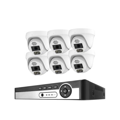 QDVOPHZA Security Camera System 8CH 8MP 5MP Video Surveillance Kit Ai Face Detection Two Way Audio IP Camera Set(None,8CH NVR 6Pcs Cam 5MP)