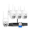5MP WiFi Security Surveillance Camera System Kit Motion Tracking Color Night Vision 10CH NVR Wireless CCTV Cameras Set(1T,Silver) view 2