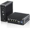 4 Lan i226 2.5G Firewall Micro Appliance, Fanless Firewall Mini PC Alder Lake-N N100, HDMI, DP, Type-C, 4xUSB, COM RJ45, Server PC, AES-NI VPN Router Support pfsense Openwrt, Wifi Slot, Barebone view 1