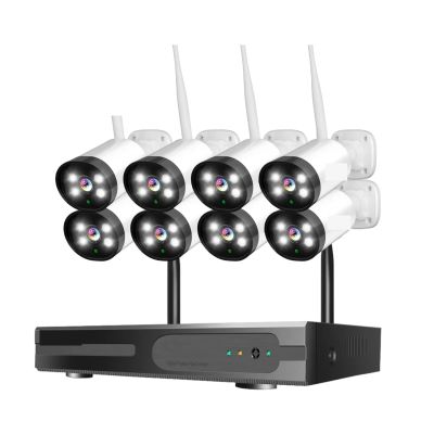 5MP WiFi CCTV Camera Security System Kit H.265+ 10CH NVR Wireless Set P2P Outdoor Wireless IP Cameras Surveillance System(None,3MP Bullet System B)