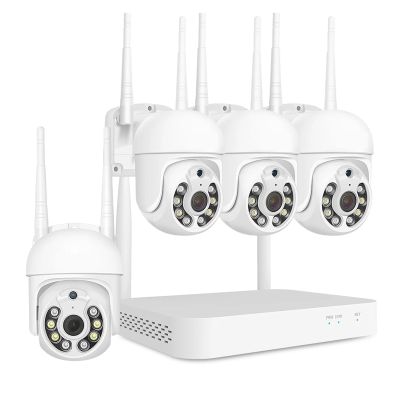 QDVOPHZA 5MP WiFi Security Surveillance Camera System Kit Motion Tracking Color Night Vision 10CH NVR Wireless CCTV Cameras Set(1T,Rose Gold)