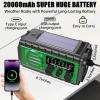 Aivica 20000mah Emergency Radio, SW/NOAA/AM/FM Weather Radio, Solar Powered Hand Crank Chager with Bige Batery Powered,Portable,Cellphone Charge,SOS,Flashlight for Emergency/Home view 4