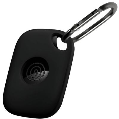Geiomoo Silicone Case for Tile Pro (2024) Tracker, Soft Flexible Scratch Resistant Protective Cover with Carabiner (Black)