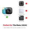 Silicone Case for Tile Mate 2024 with Carabiners, 2 Pack Anti-Scratch Protective Cover for Tile Tracker (Black/Red) view 2