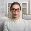 FEISEDY Blue Light Blocking Glasses for Women Fashion Small Face Nerd Fake Eyeglasses New Vintage Frame B0262 view 2