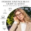 FEISEDY Blue Light Blocking Glasses for Women Fashion Small Face Nerd Fake Eyeglasses New Vintage Frame B0262 view 4