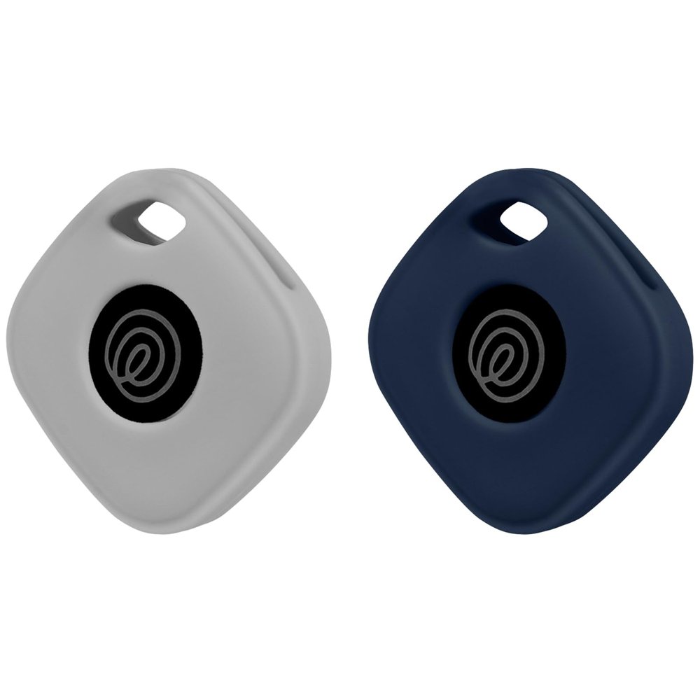 Silicone Case for Tile Mate 2024 with Carabiners, 2 Pack Anti-Scratch Protective Cover for Tile Tracker (Navy/Gray)